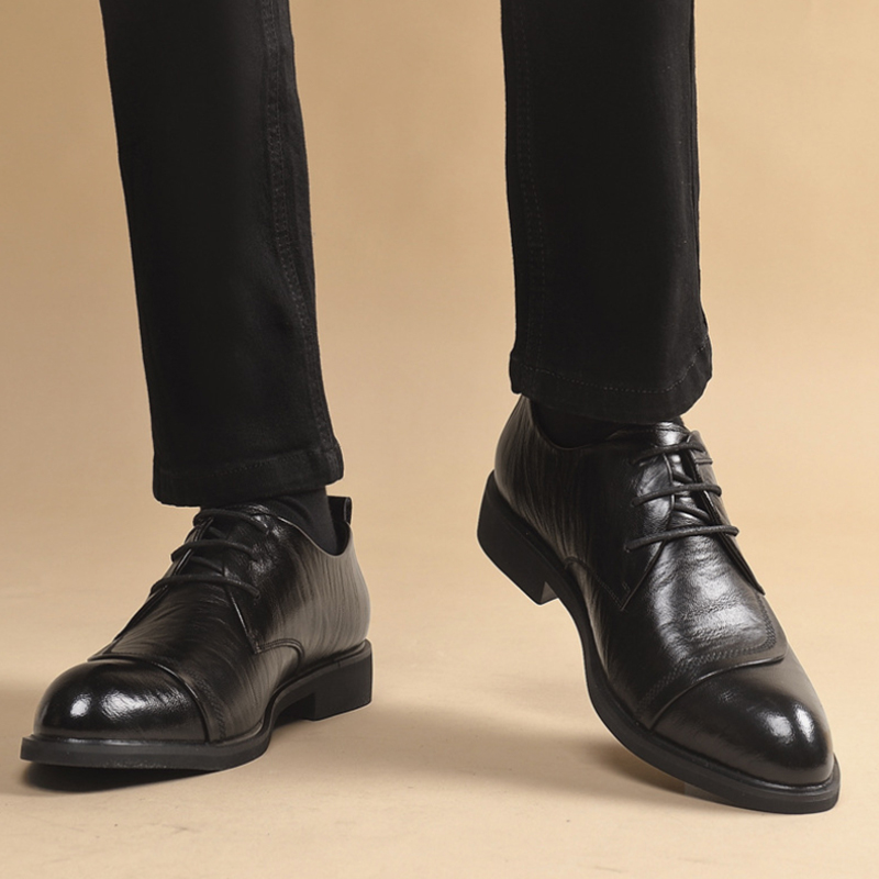 Men Formal Party Wear Dress - รองเท้าหนังแบบอ็อกซ์ฟอร์ดประดับหมุดโลหะ พร้อมเชือกผูก รองเท้าทางการใส่สบาย ไม่ลื่น เหมาะสำหรับธุรกิจ สำนักงาน