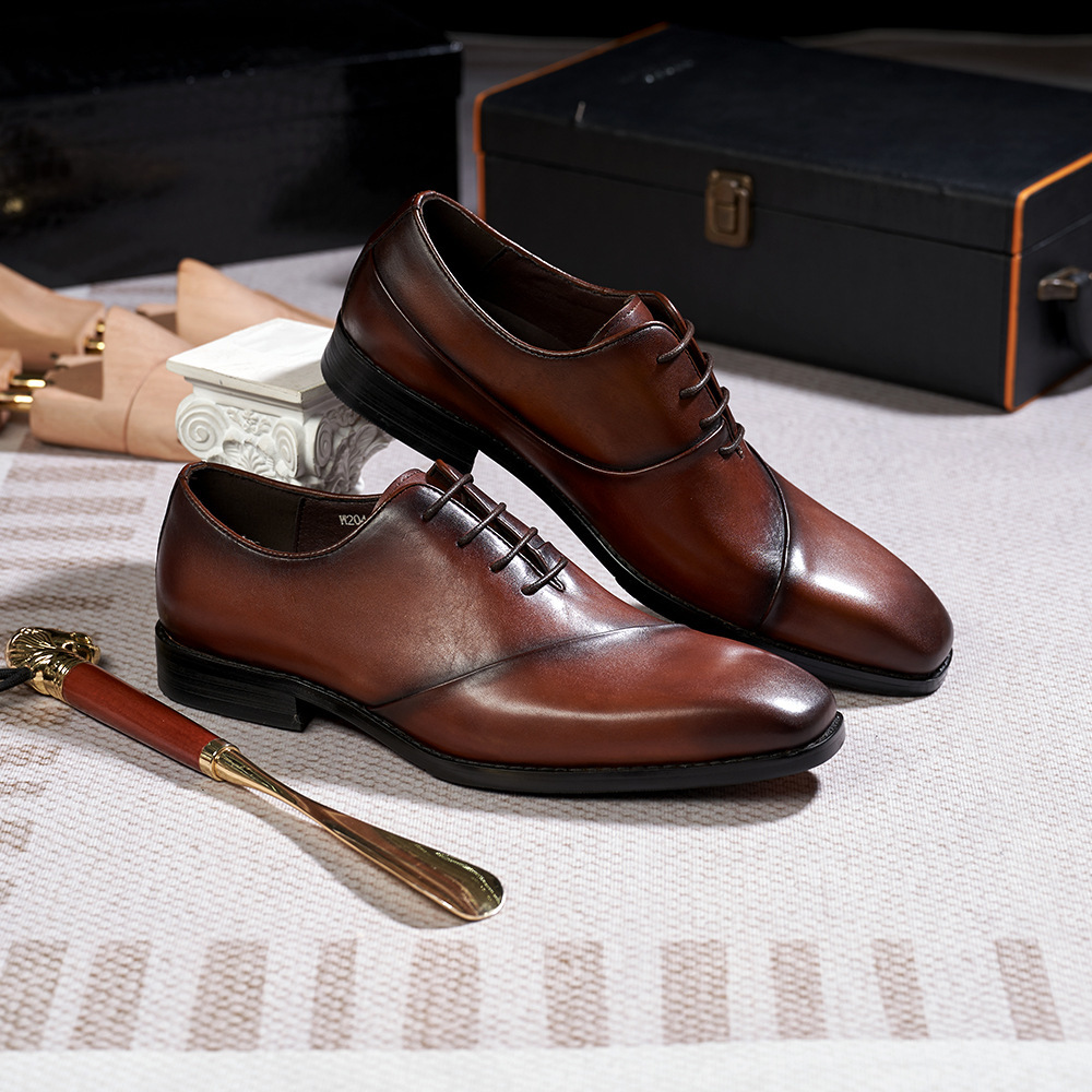 Large Men Formal Wear - แฟชั่นขนาดใหญ่ Low Cut Casual แฟชั่นหนัง Suede