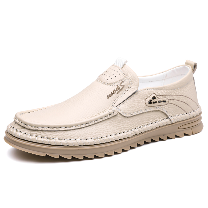 Men Formal Wear With Sneakers - รองเท้าหนังวัวแท้ชั้นแรก สไตล์ลำลองสำหรับธุรกิจ แฟชั่นผู้ชาย ใส่สบาย เหมาะสำหรับใส่ทำงาน ใส่ในชีวิตประจำวัน