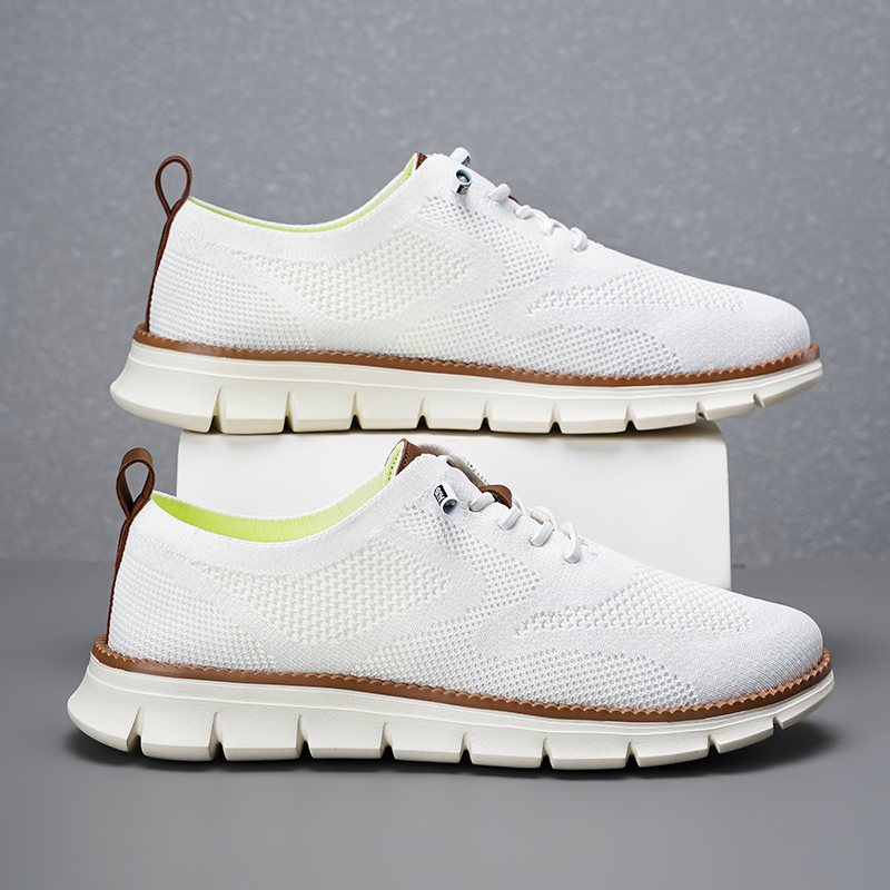 Men Formal Wear With Sneakers - รองเท้าลำลองผู้ชาย บรีซ สไตล์อ็อกซ์ฟอร์ด แฟชั่นทางการ ธุรกิจ รองเท้าระบายอากาศในเมือง