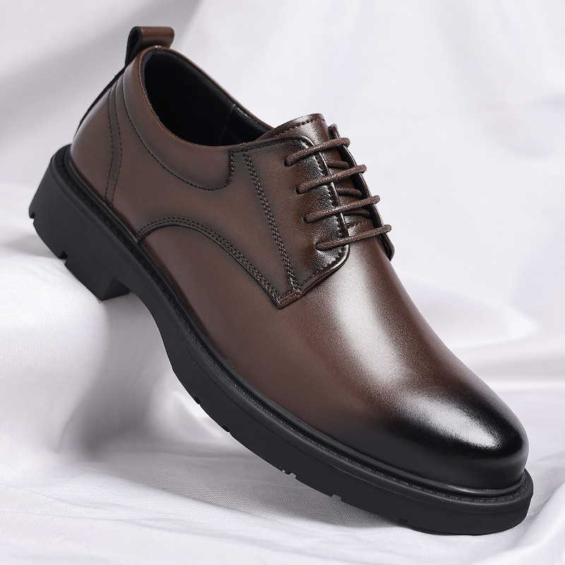 Men Formal Party Wear Dress - รองเท้าหนังผู้ชายสำหรับชุดทำงานแบบเป็นทางการ รองเท้าหนังลำลองพื้นนุ่มแบบผูกเชือก รองเท้าเดรสใส่สบาย รองเท้าเจ้าบ่าวงานแต่งงาน