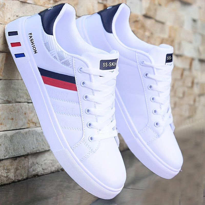 Men Formal Wear With Sneakers - รองเท้าผ้าใบสเก็ตบอร์ดแบบ Low-Top สำหรับผู้ชาย - วัสดุสังเคราะห์ระบายอากาศได้ดี พื้นรองเท้า