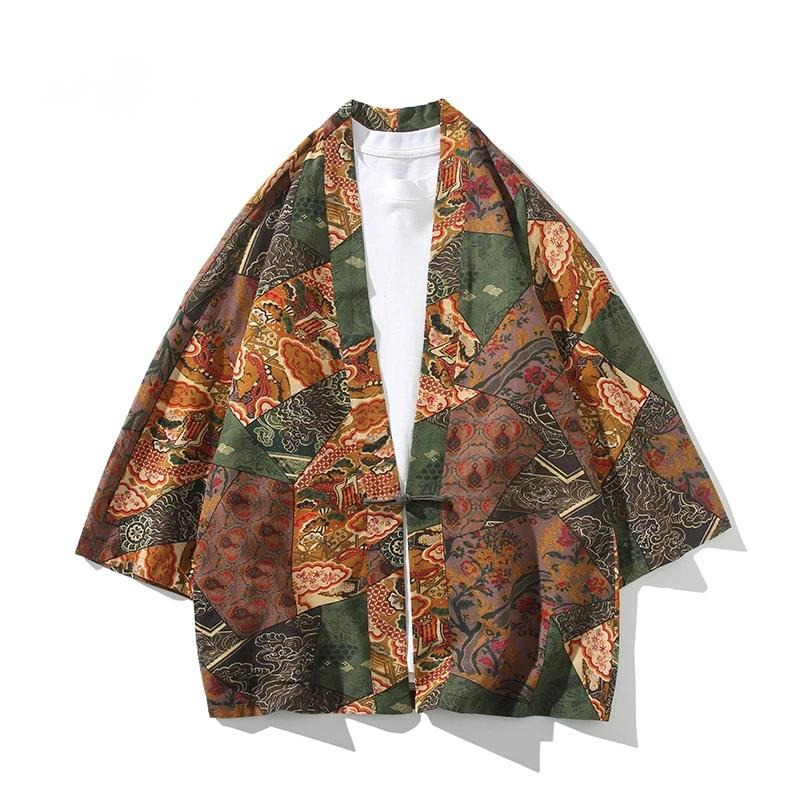Men'S Ethnic & Formal Designer Wear Studio S - สไตล์ชาติพันธุ์พิมพ์ Yukata ผู้ชายผู้หญิงแฟชั่นผ้าฝ้ายลินินเสื้อสเวตเตอร์ถักเสื้อผ้าเอเชีย Harajuku ญี่ปุ่นคอสเพลย์กิโมโน