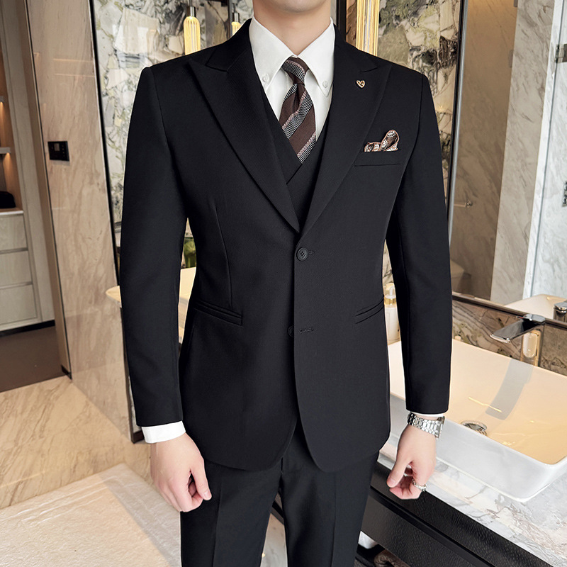 ชุดสูทผู้ชายสีขาว 3 ชิ้น ทรงเข - Men Formal Wear For Dinner บทวิจารณ์และราคา