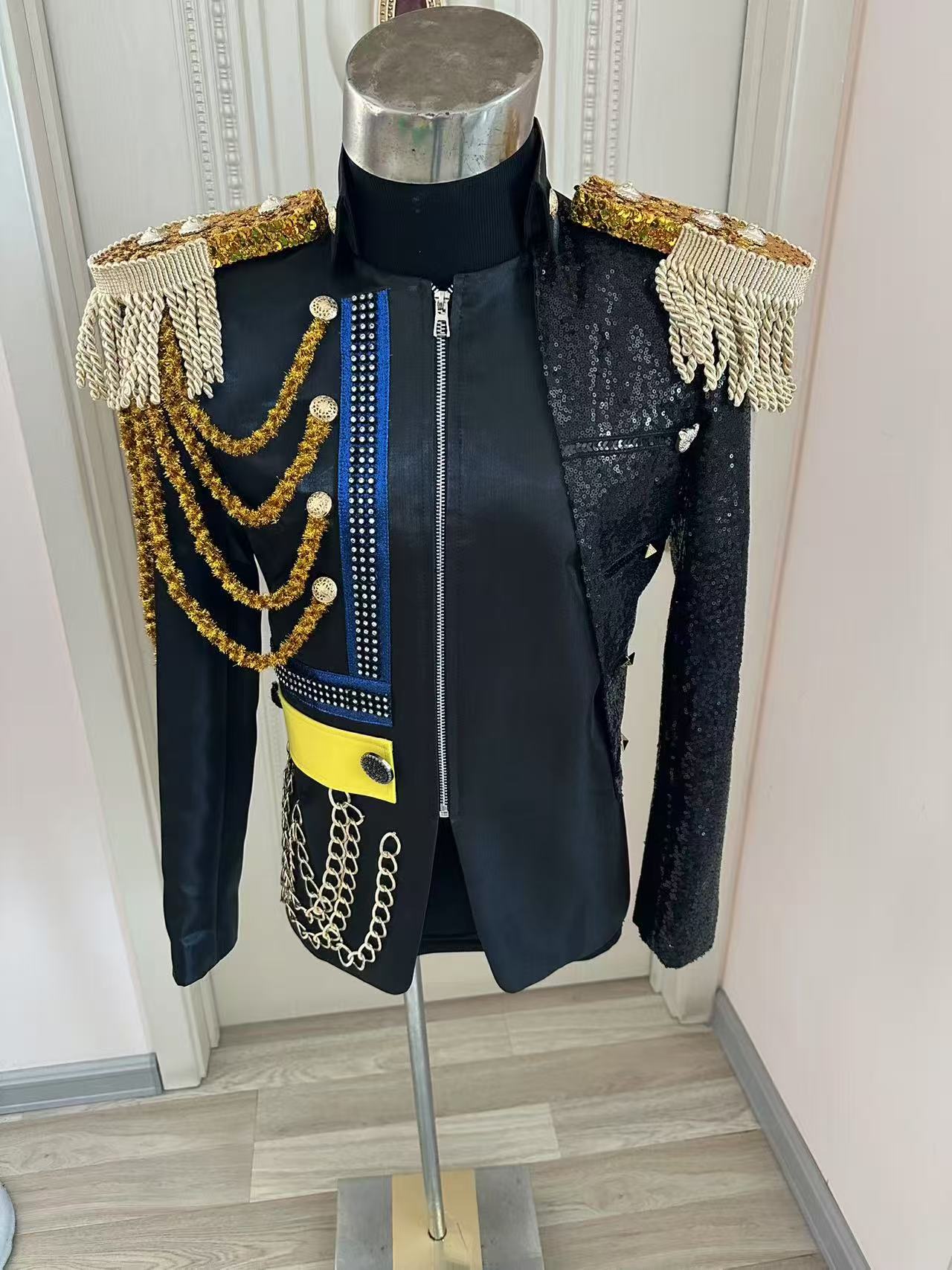 เสื้อแจ็คเก็ตชายพู่ห้อยสไตล์รอ - Men Formal Party Wear Dress บทวิจารณ์และราคา