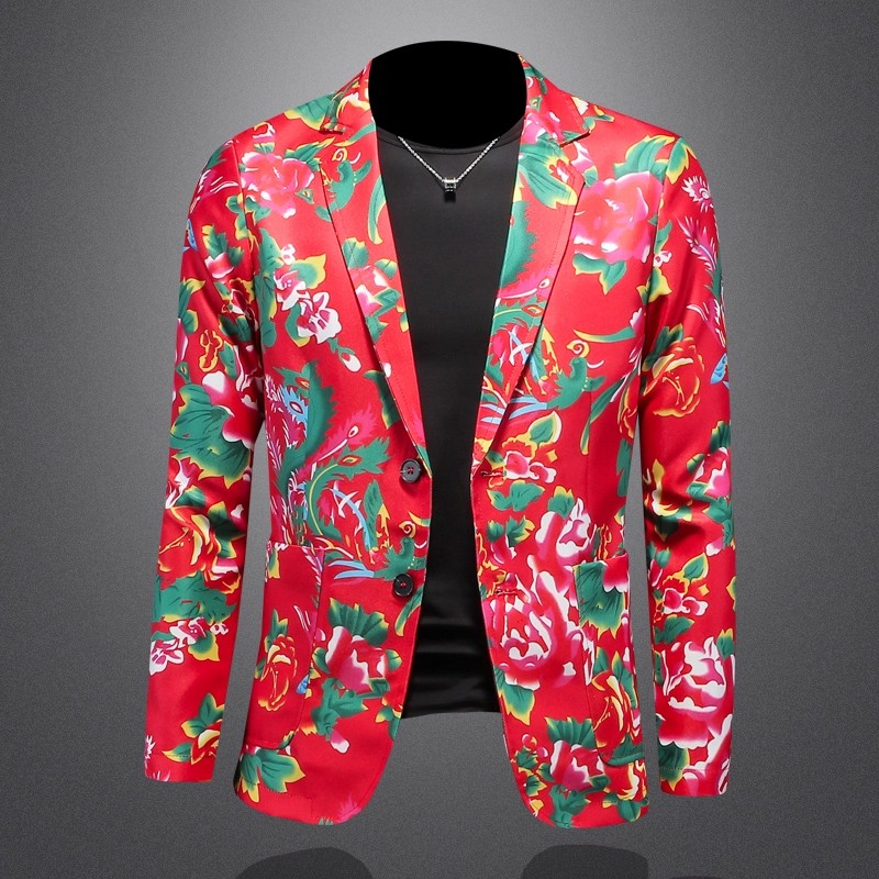 ชุดสูทผู้ชายทรงเข้ารูปพิมพ์ลาย - Large Men Formal Wear บทวิจารณ์และราคา