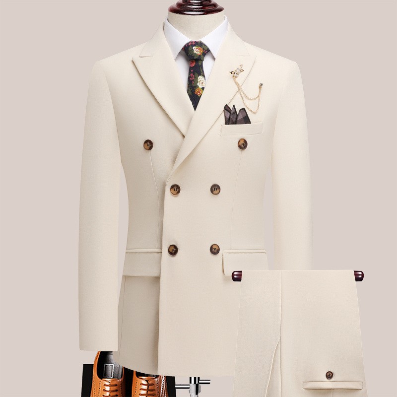 ชุดสูทผู้ชายสุดหรู สีขาวเข้ม ก - Men Formal Wear For Dinner บทวิจารณ์และราคา