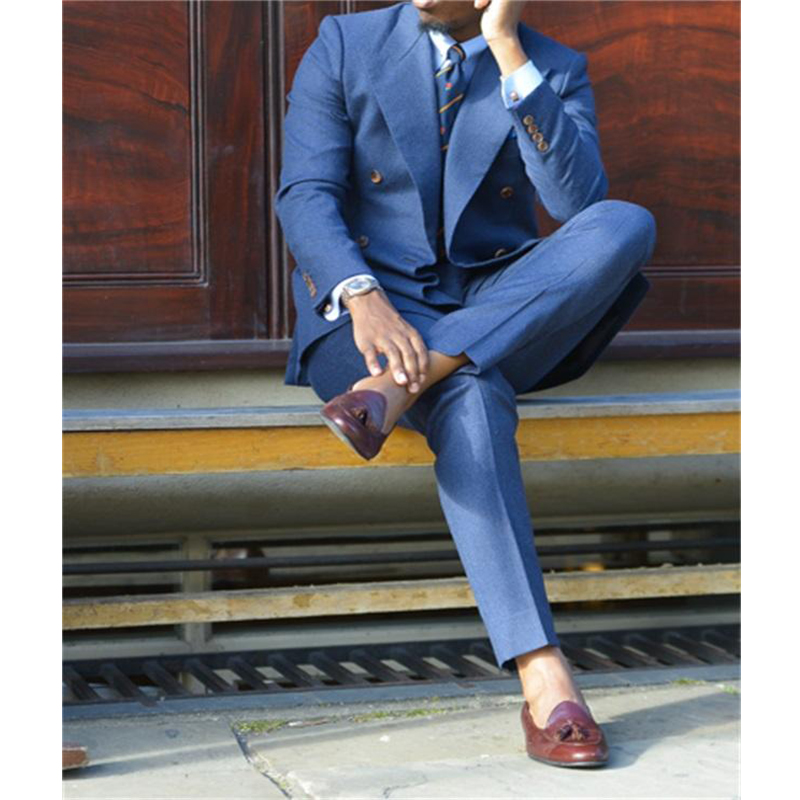 สีน้ำเงินเข้มอย่างเป็นทางการบุ - Men Formal Wear Pants บทวิจารณ์และราคา