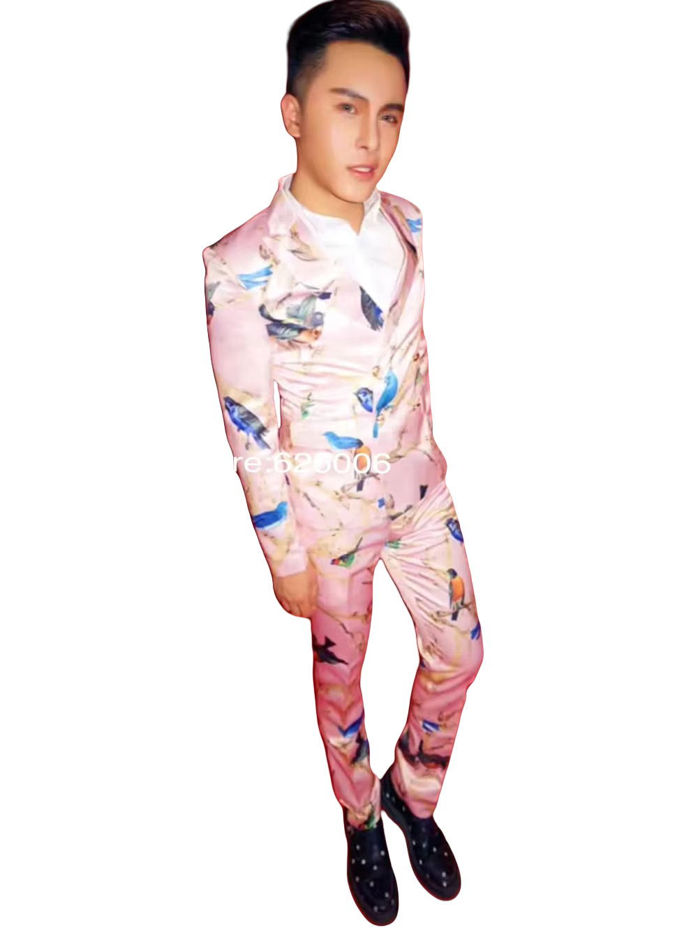 ชุดสูทแฟชั่นผู้ชายลายดอกไม้สีช - Men Formal Party Wear Dress บทวิจารณ์และราคา