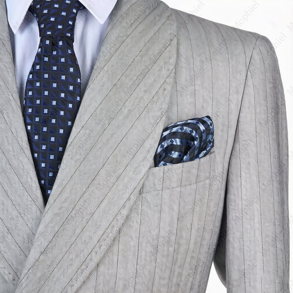 ชุดสูทผู้ชายสีเทาอ่อน Mophiel  - Men Formal Wear Pants บทวิจารณ์และราคา