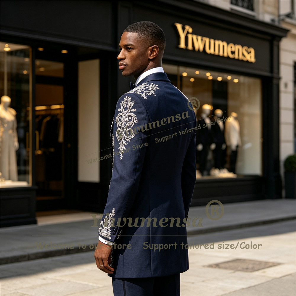ชุดสูทผู้ชายประดับคริสตัลทำมือ - Men Formal Wear Pants บทวิจารณ์และราคา