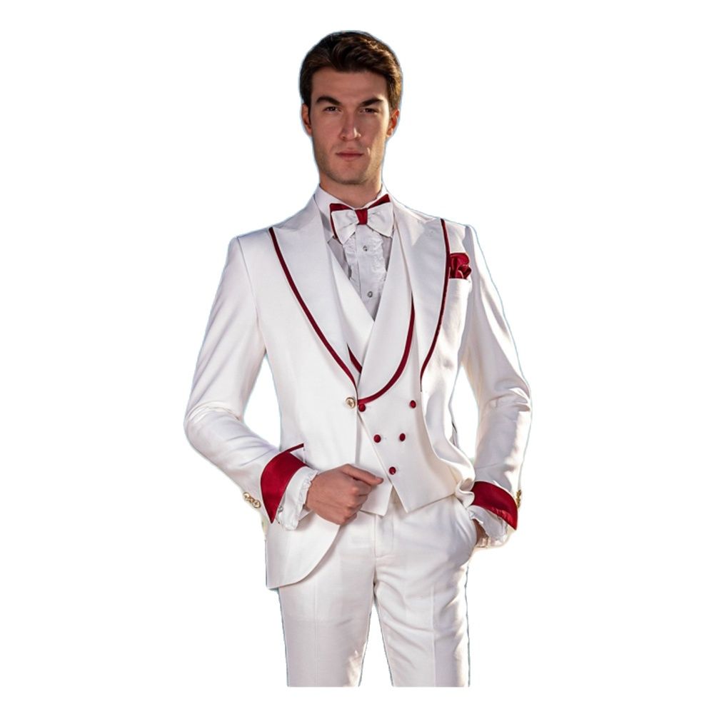 ที่กําหนดเองทําสีขาวผู้ชายชุดแ - Men Formal Party Wear Dress บทวิจารณ์และราคา