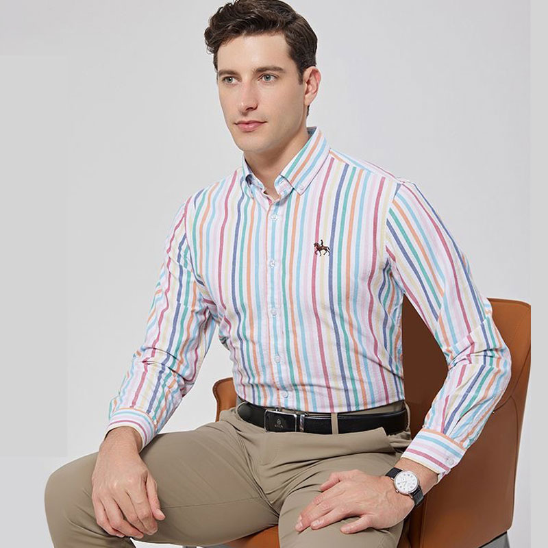 เสื้อเชิ้ตแขนยาวผ้าอ๊อกซ์ฟอร์ด - Large Men Formal Wear บทวิจารณ์และราคา