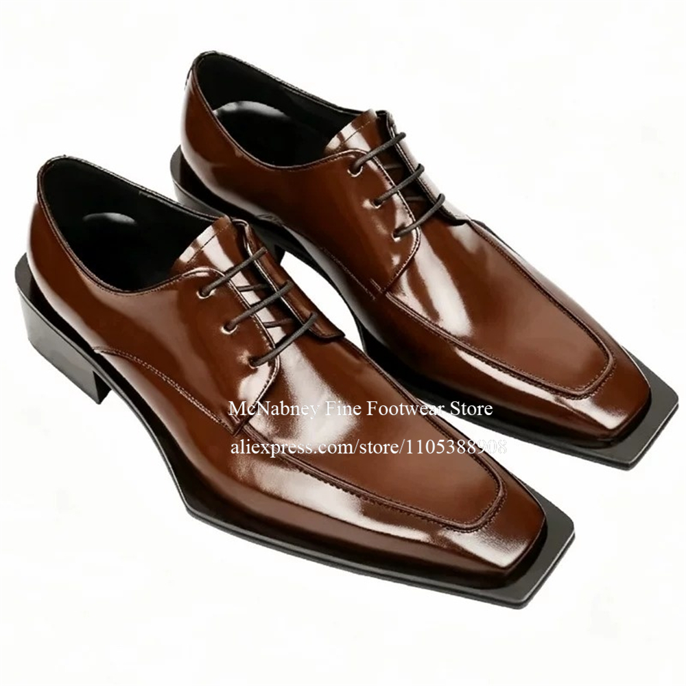 รองเท้าหนังแบบมีปุ่มสตั๊ด  แบบ - Men Formal Party Wear Dress บทวิจารณ์และราคา