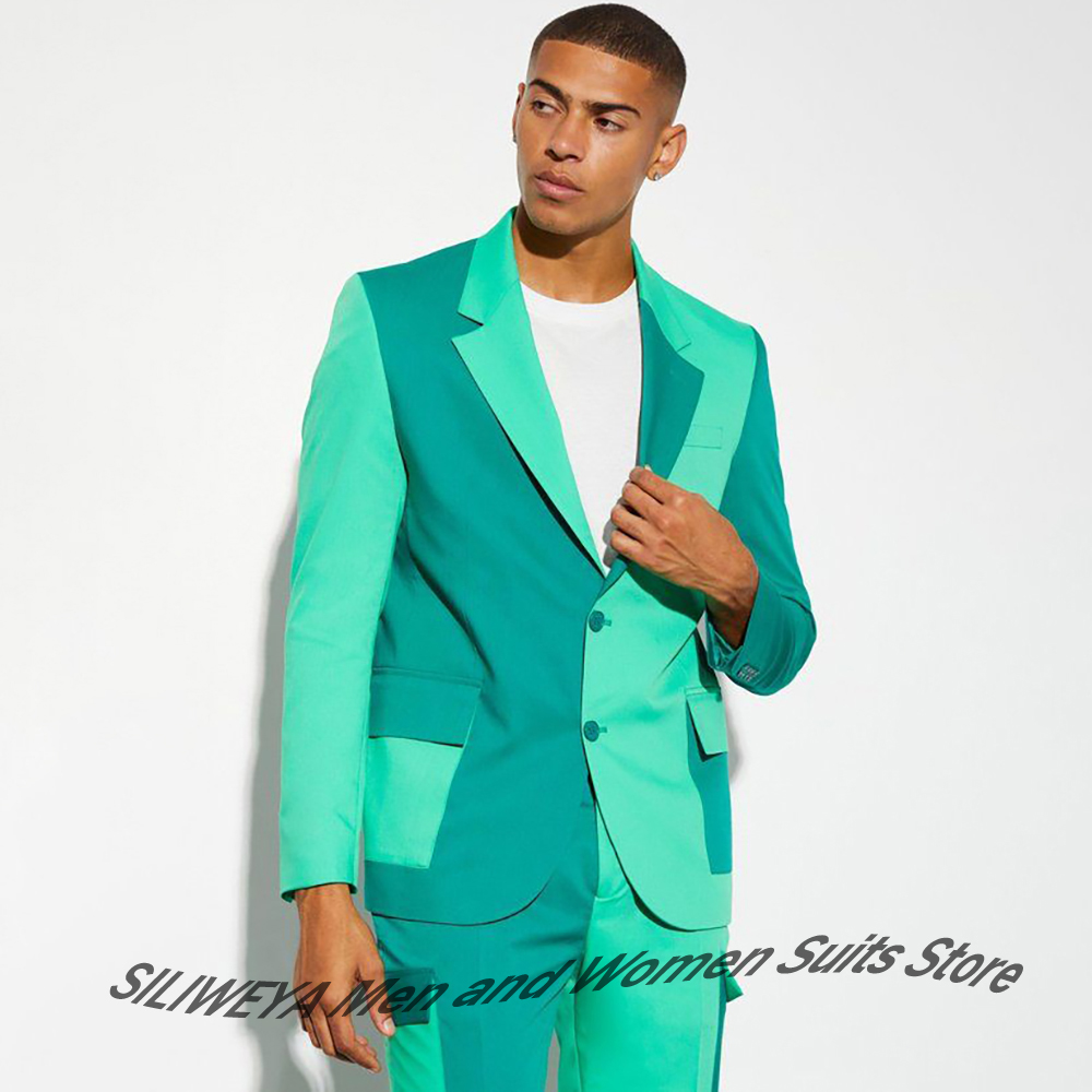 ชุดสูทลำลองสองสีเทอร์ควอยซ์สำห - Men Formal Party Wear Dress บทวิจารณ์และราคา