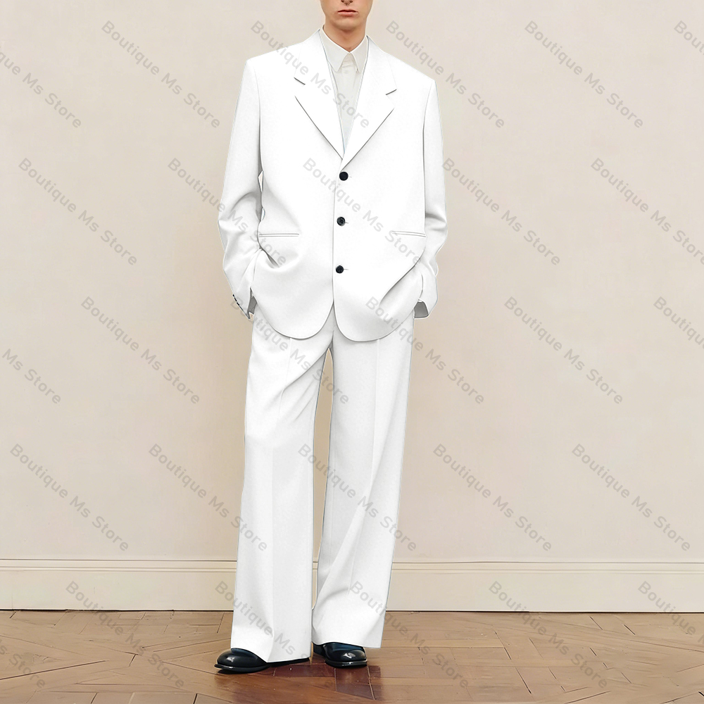 ชุดสูทผู้ชายสีดำทรงโอเวอร์ไซส์ - Men Formal Wear Pants บทวิจารณ์และราคา