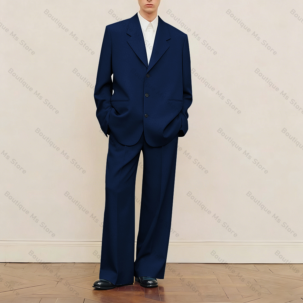 ชุดสูทผู้ชายสีดำทรงโอเวอร์ไซส์ - Men Formal Wear Pants บทวิจารณ์และราคา