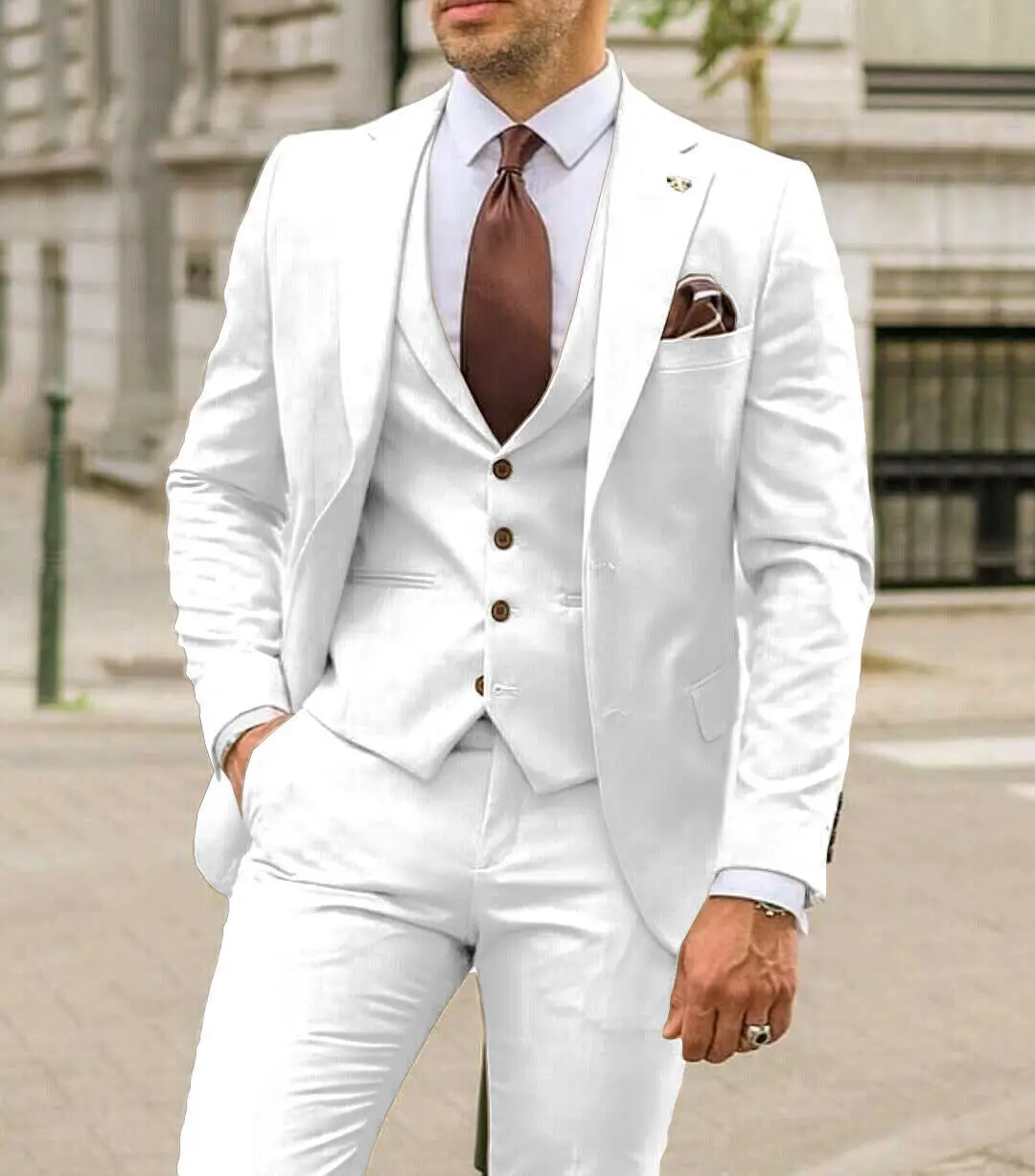 ชุดสูทผู้ชายแบบปกนอตช์ ทรงเข้า - Men Formal Wear For Dinner บทวิจารณ์และราคา