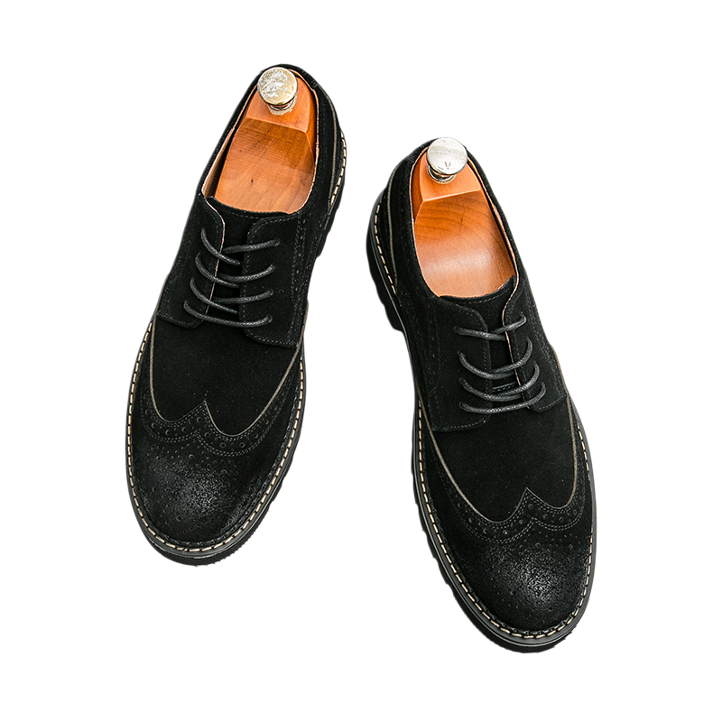 รองเท้าหนังกลับสีน้ำตาลสำหรับผ - Large Men Formal Wear บทวิจารณ์และราคา